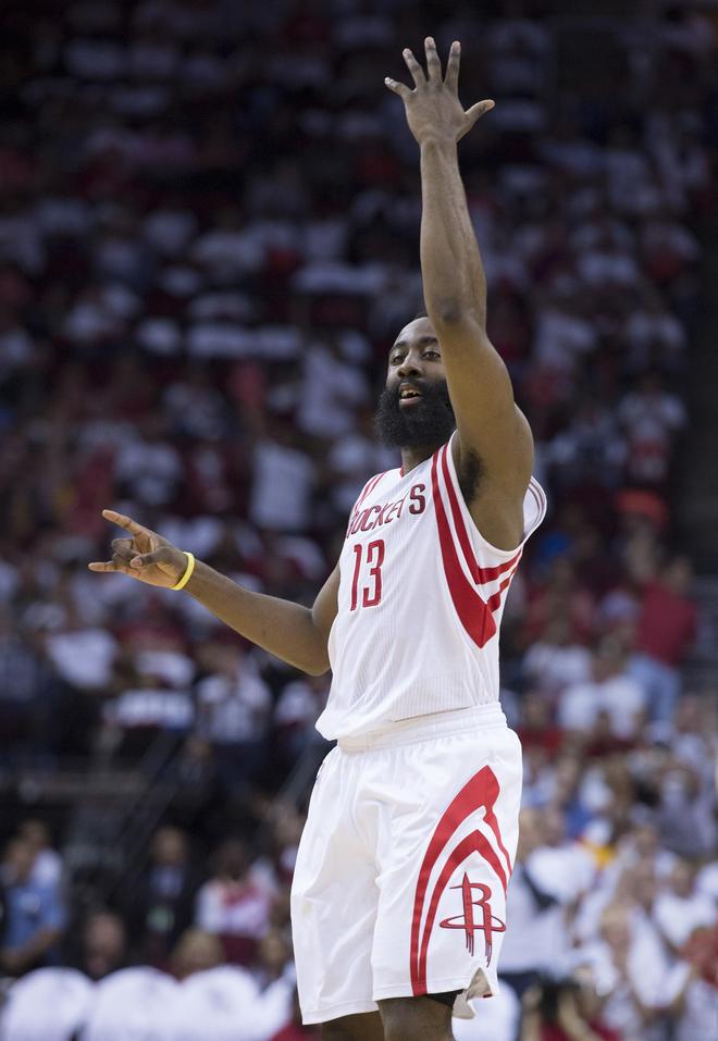 关于马刺不敌火箭，哈登连续第四场砍下+得分的信息